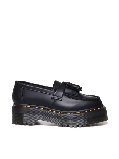 Dr. Martens' Adrian Platform Leather Loafers In Black Smooth
