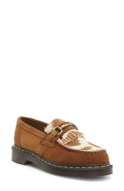 Dr. Martens' Dr. Martens Adrian Snaffle Genuine Calf Hair Loafer In Pecan Brown/jersey Cow Print