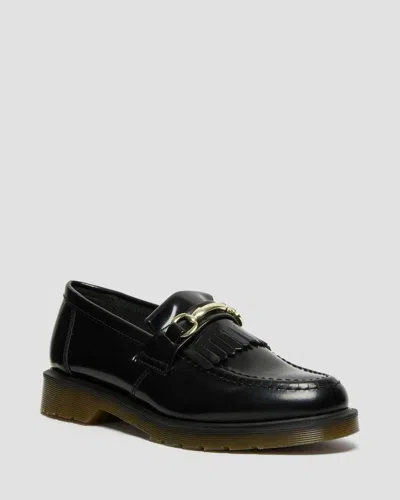 Dr. Martens Adrian Snaffle Smooth Leather Kiltie Loafers In Black