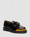 Dr. Martens Adrian Tassel Arcadia Rub Off Leather Loafers In Black