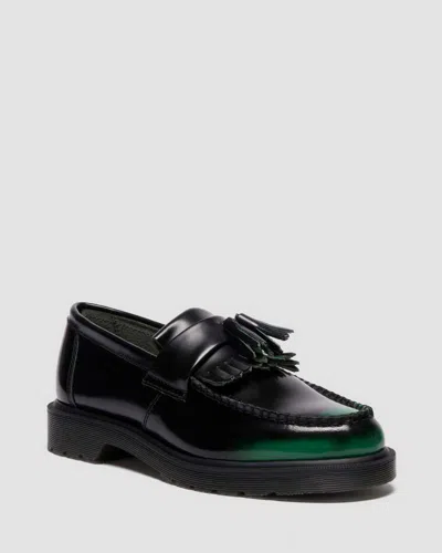 Dr. Martens Adrian Tassel Arcadia Rub Off Leder Loafer In Black