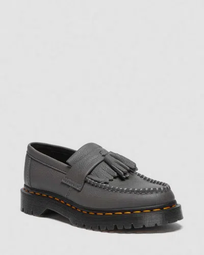 Dr. Martens' Adrian Women's Virginia Leather Tassel Loafers In Gray