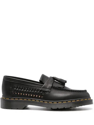 Dr. Martens' Adrian Woven Leather Loafers In Black