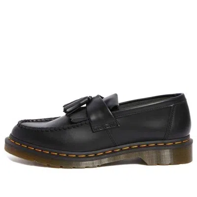 Dr. Martens' Dr. Martens Adrian Yellow Stitch Leather Tassel Loafers 'black Smooth'