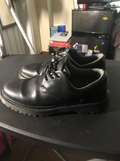 Pre-owned Dr. Martens' All Black 1461 Smooth Leather Doc Martens Shoes