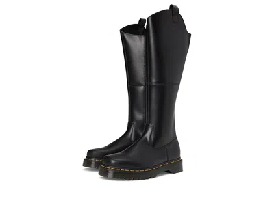 Dr. Martens Amaayah Hi Leather Bex Riding Boots In Black
