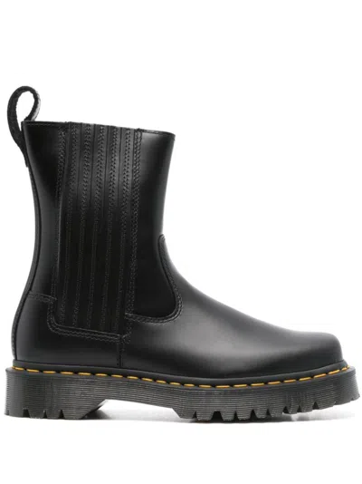 Dr. Martens Amaayah Lo Orleans Combat Boots In Black