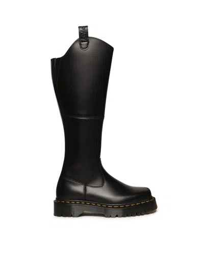 Dr. Martens Black Amaayah Knee High Leather Tall Boots
