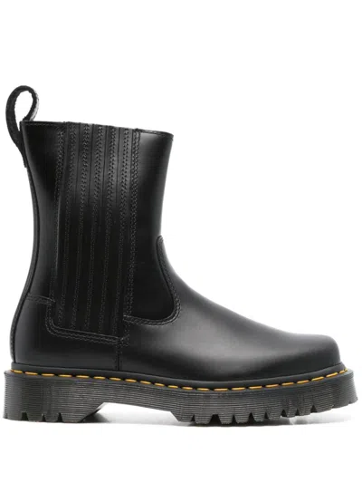 Dr. Martens Amaayah Lo Orleans Combat Boots In Black