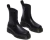 Dr. Martens' Amaayah Lo Boots Womens Us 7 Black Leather Square Toe Ankle Zogg69