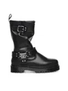Dr. Martens Anistone Hi Leather Biker Boots In Black