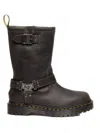 Dr. Martens Anistone Hohe Leder Biker Stiefel In Brown