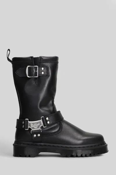 Dr. Martens Anistone Hi Low Heels Ankle Boots In Black