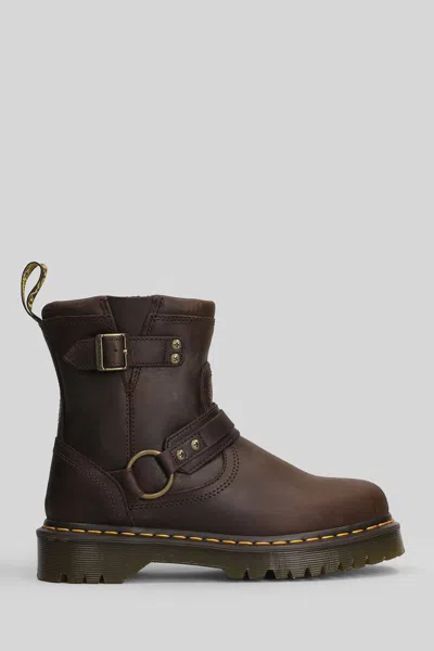 Dr. Martens Anistone Hrns Low Heels Ankle Boots In Brown