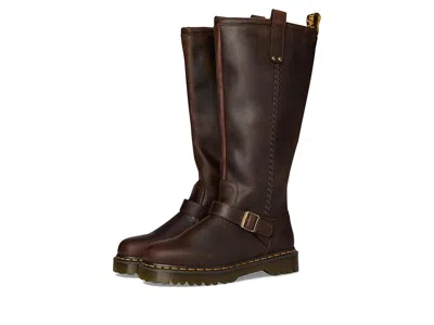 Dr. Martens Anistone Knee High Boots Boots Dark Brown : Uk 7 (us
