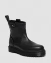 Dr. Martens' Anistone Lo Leather Biker Boots In Black