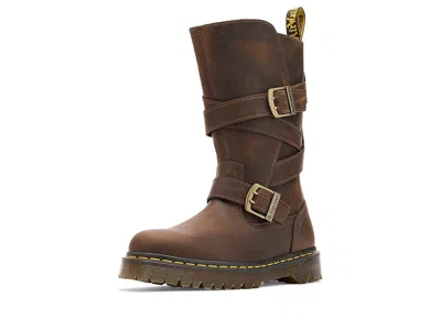 Dr. Martens Anistone Strap Boots Dark Brown : Uk 9 (us In Blue