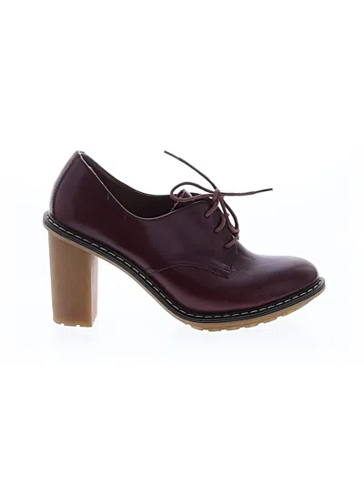 Pre-owned Dr. Martens Ankle Boots In Burgundy