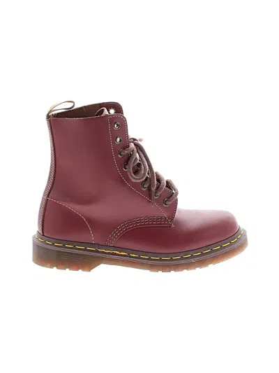 Pre-owned Dr. Martens Ankle Boots In Burgundy