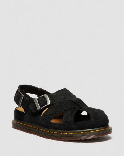 Dr. Martens Archive Fisherman Suede Sandals In Black