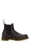 DR. MARTENS' AUBERGINE LEATHER 2976 ANKLE BOOTS