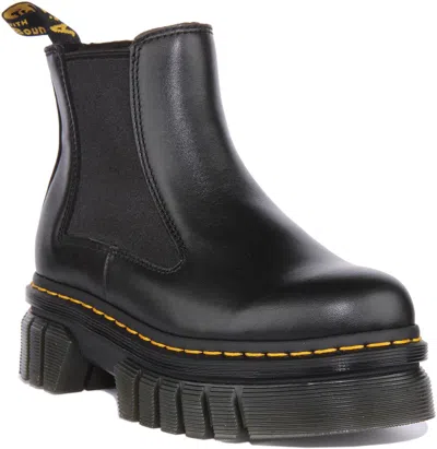 Pre-owned Dr. Martens' Dr Martens Audrich Unisex Grobe Sohle Chelsea Stiefel In Schwarz Grösse Uk 3 - 12