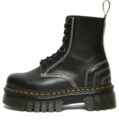 Dr. Martens' Dr. Martens Audrick 8-eye White Stitch Leather Platform Boots 'black'