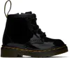 Dr. Martens' Baby Black 1460 Patent Leather Boots In Black