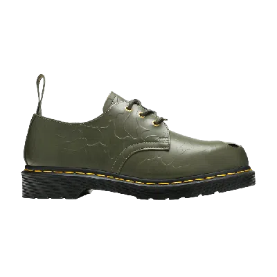 Pre-owned Dr. Martens Bape X Emboss 1461 'khaki' In Green