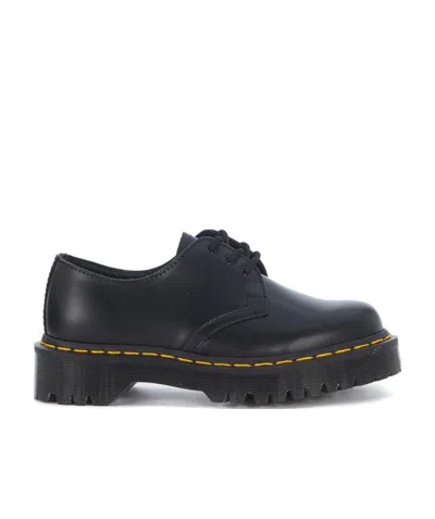 Dr. Martens Black 1461 Quad Oxfords In Black Polished Smooth