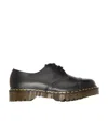 Dr. Martens' Burgundy 1461 Smooth Oxfords In Black