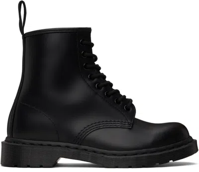 Dr. Martens' Black 1460 Mono Smooth Leather Boots In Black Smooth