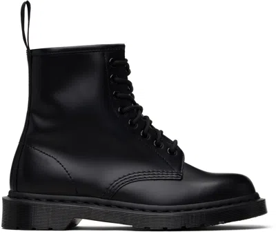 Dr. Martens Black 1460 Mono Smooth Leather Lace Up Boots