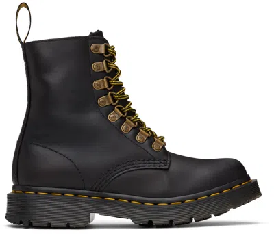 Dr. Martens' Black 1460 Pascal Boots In Black Snowplow