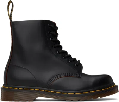 Dr. Martens' Black 1460 Vintage Made In England Boots In Black Quilon