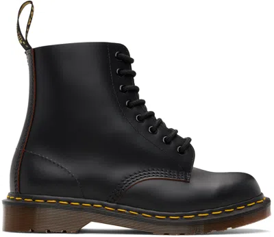 DR. MARTENS' BLACK 1460 VINTAGE 'MADE IN ENGLAND' LACE-UP BOOTS