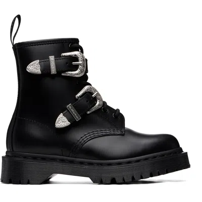 Dr. Martens Black 1460 Western Bex Atlas Ankle Boots In Multi