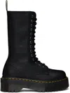 Dr. Martens' Black 1b99 Pisa Leather Mid Calf Lace Up Boots In Black Pisa
