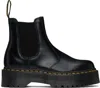 Dr. Martens' Black 2976 Polished Smooth Platform Chelsea Boots In Black Polished Smoot