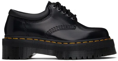 Dr. Martens 8053 Quad Mono Leather Oxford Shoes In Black