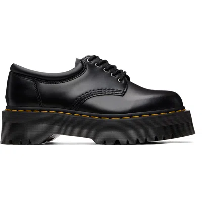 Dr. Martens Black 8053 Quad Smooth Leather Platform Derbys