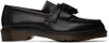Dr. Martens' Black Adrian Loafers In Black Polished Smoot