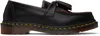 Dr. Martens' Black Adrian Made In England Quilon Leather Tassel Loafers In Black Quilon