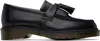 Dr. Martens' Black Adrian Smooth Leather Tassel Loafers In Black Smooth