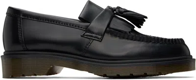 Dr. Martens' Black Adrian Smooth Leather Tassel Loafers In Black Smooth