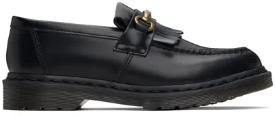 Dr. Martens' Black Adrian Snaffle Loafers In Black Polished Smoot