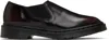 Dr. Martens' Black & Red Louis Arcadia Leather Slip-on Loafers In Cherry Red Arcadia