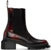 Dr. Martens' Dr. Martens Maybole Tall Chelsea Boot In Black/cherry Red Brush Off