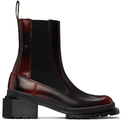 Dr. Martens' Dr. Martens Maybole Tall Chelsea Boot In Black & Cherry Red
