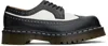 Dr. Martens' 3989 Bex Smooth Leather Brogue Shoes In Black+white Smooth